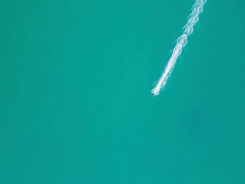 Aerial View of Jet skis, Siculiana, Sicily, Italy.
