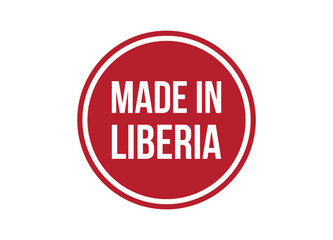 Made in Liberia red banner design vector illustration