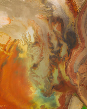 Aerial view of the copper mine of Minas de Rio Tinto, Andalusia, Spain.