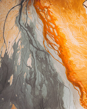 Aerial view of the copper mine of Minas de Rio Tinto, Andalusia, Spain.