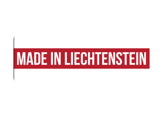 Made in Liechtenstein red banner design vector illustration