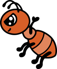 Line art ant