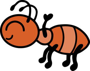 Line art ant