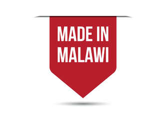 Made in Malawi red banner design vector illustration