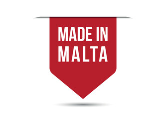 Made in Malta red banner design vector illustration