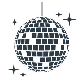 Isolated Vector Icon of Disco Ball