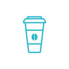 Cafee to go icon. From blue icon set.