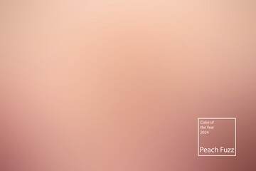 Color 2024 peach fuzz. Color of the Year concept. Designer tinted peach fuzz. Clouds in the...