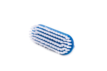 Cleaning brush isolated on white background. Convenient equipment for cleaning the house. Brush for cleaning clothes, carpets. Tool for home care.