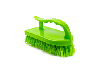 Cleaning brush isolated on white background. Convenient equipment for cleaning the house. Brush for...