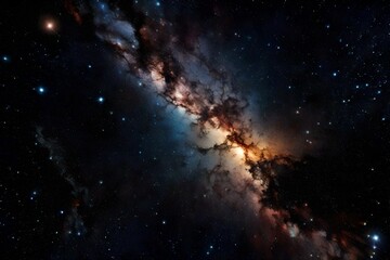 Naklejka premium The cosmos filled with countless stars in lines