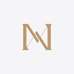 Alphabet letters monogram icon logo MW or WM