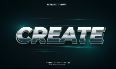 Editable text effect shiny blue. Text style effect. Editable fonts vector files.