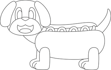 Dog Hotdog Animal Vector Graphic Art Illustration