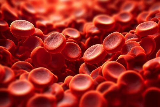 Close-up red blood cells