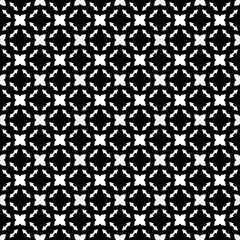 Obraz premium Black and white seamless abstract pattern. Background and backdrop. Grayscale ornamental design. Mosaic ornaments. Vector graphic illustration. EPS10.