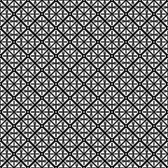 Black and white seamless abstract pattern. Background and backdrop. Grayscale ornamental design. Mosaic ornaments. Vector graphic illustration. EPS10.