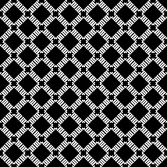 Black and white seamless abstract pattern. Background and backdrop. Grayscale ornamental design. Mosaic ornaments. Vector graphic illustration. EPS10.