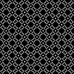 Black and white seamless abstract pattern. Background and backdrop. Grayscale ornamental design. Mosaic ornaments. Vector graphic illustration. EPS10.
