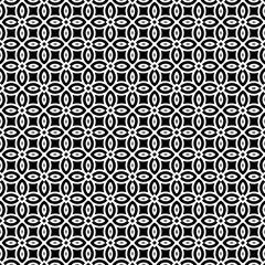 Black and white seamless abstract pattern. Background and backdrop. Grayscale ornamental design. Mosaic ornaments. Vector graphic illustration. EPS10.