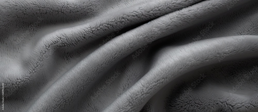 Poster close up of a rough blanket in gray High quality photo. Copyspace image. Square banner. Header for website template