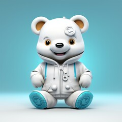 illustration of a cute toy bear