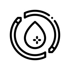 recycle water line icon