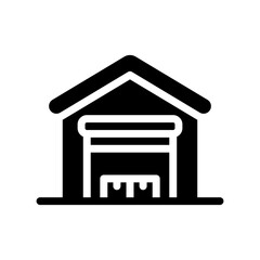 warehouse glyph icon