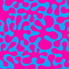 Seamless pattern with pink blots of fancy shapes
