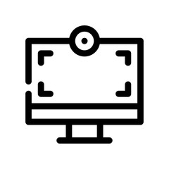 monitor line icon