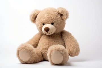 cute bear doll on white background