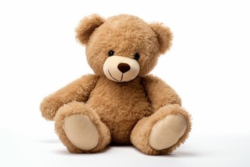 cute bear doll on white background - Powered by Adobe