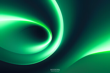 Modern colorful abstract green background with wave lines. vector illustration design. for presentation background, brochure, card, flyer, brochure, banner, poster.