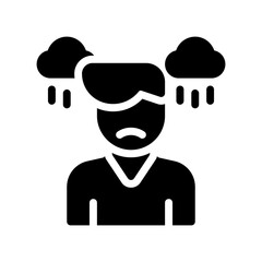 depression glyph icon