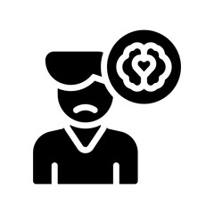 emotional intelligence glyph icon