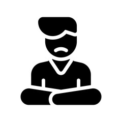 meditation glyph icon
