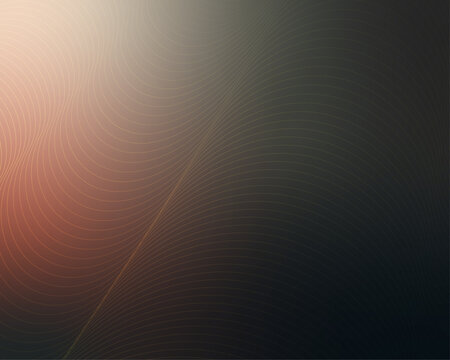 Dark green and peach tint background with wavy lines