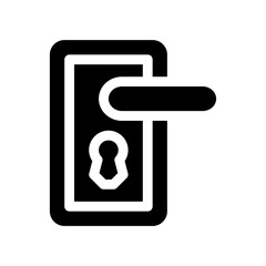 door lock glyph icon