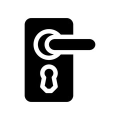 door lock glyph icon