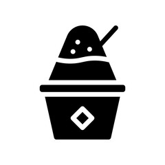 shaved ice glyph icon