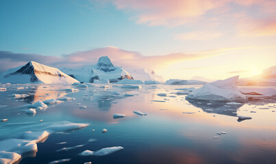 Antarctica landscape of snow and ice