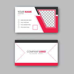 Modern creative business card design template.