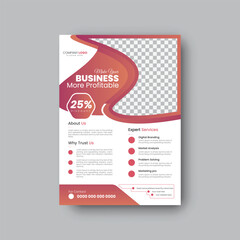 Modern minimalist business poster or flyer design template.