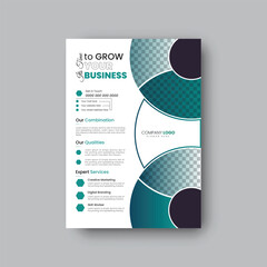 Modern creative business flyer design template with unique style.