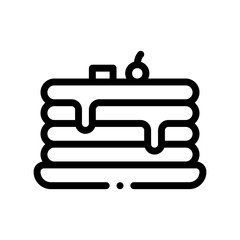 pancake line icon