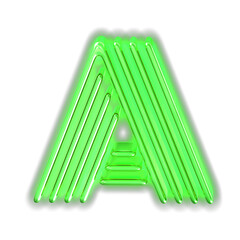 Golden luminous symbol. letter a