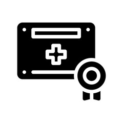 Obraz premium certificate glyph icon