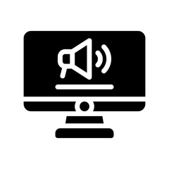 digital marketing glyph icon