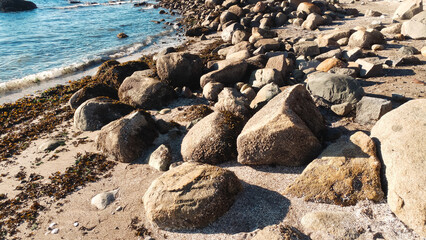 rocks on a sunny beach