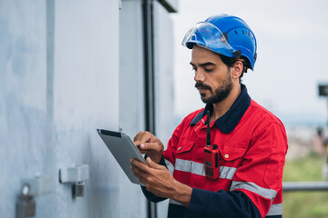 Engineers inspected the electrical switchboard and verified the operational voltage range..